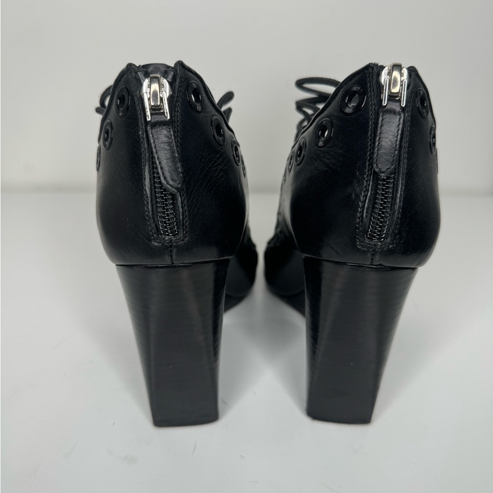 Givenchy Black Leather Strappy Ria Wedge Sandals - Size 39 - Picture 3 of 7